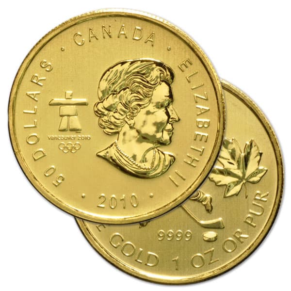 Canadian Olympic Maple, Vancouver 2010 Winter Olympics - 1 Troy Ounce Gold .9999 Pure