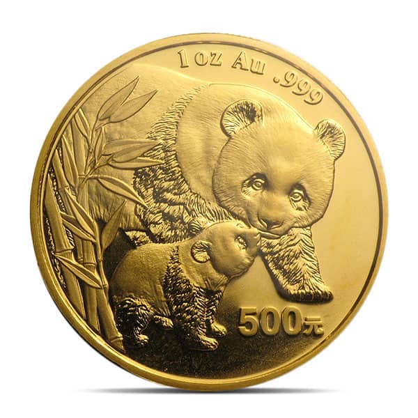 Chinese Panda, RANDOM Date .999 Gold, 1 Troy Ounce