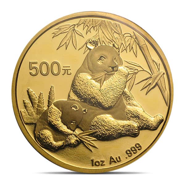 Chinese Panda, RANDOM Date .999 Gold, 1 Troy Ounce
