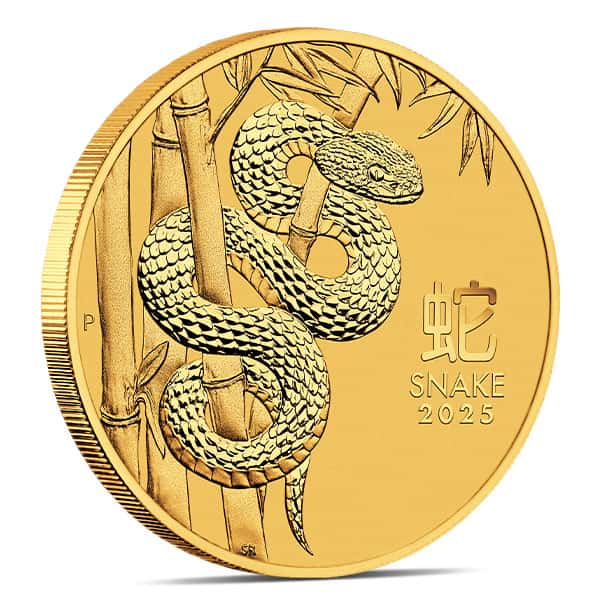Perth Mint Lunar Series - 2025 Year of the Snake, 1 Oz .9999 Gold