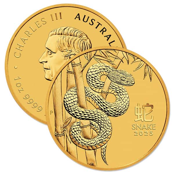Perth Mint Lunar Series - 2025 Year of the Snake, 1 Oz .9999 Gold