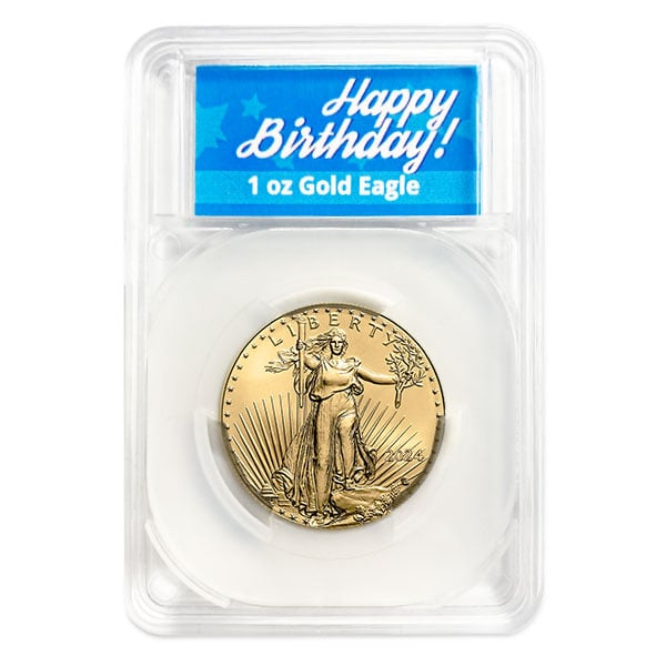 1 Oz Gold American Eagle - IN HAPPY BIRTHDAY CAPSULE