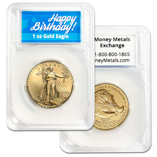 1 Oz Gold American Eagle - IN HAPPY BIRTHDAY CAPSULE thumbnail