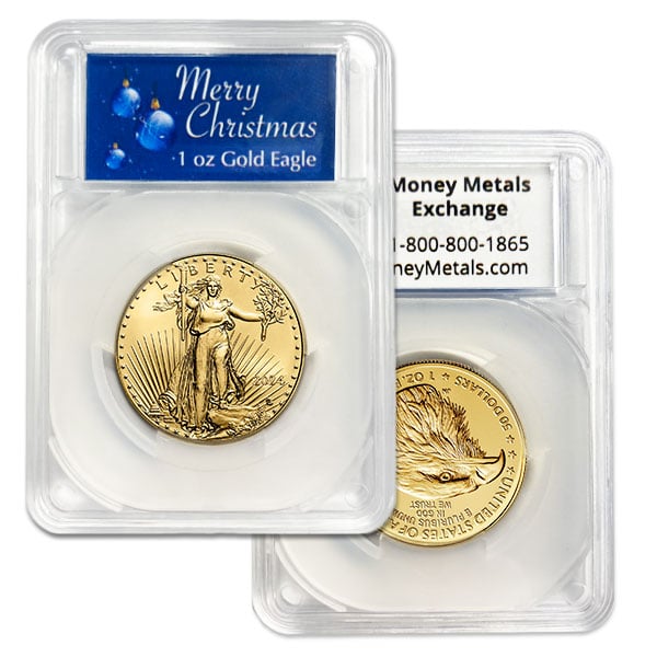 1 Oz Gold American Eagle - IN MERRY CHRISTMAS CAPSULE