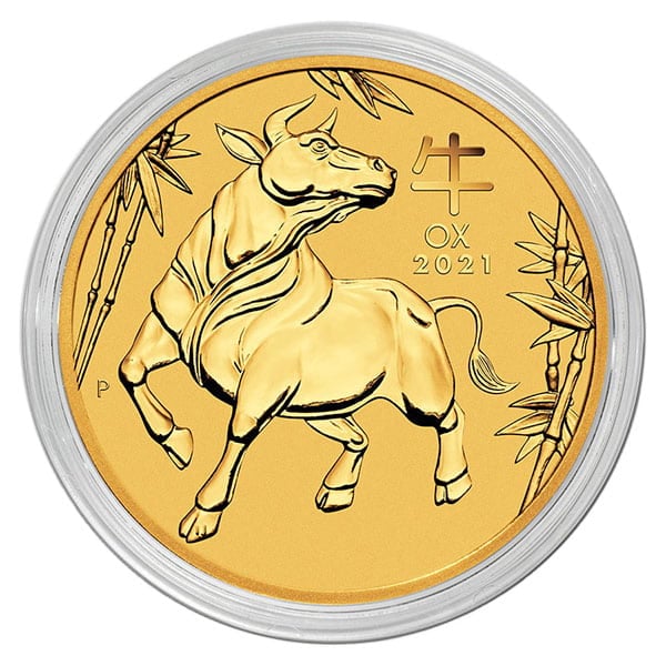 Perth Mint Lunar Series - 2021 Year of the Ox, 1 Oz .9999 Gold