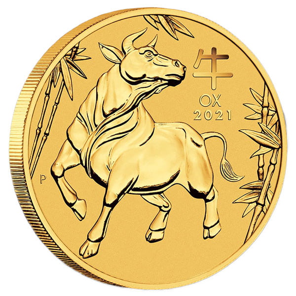 Perth Mint Lunar Series - 2021 Year of the Ox, 1 Oz .9999 Gold thumbnail