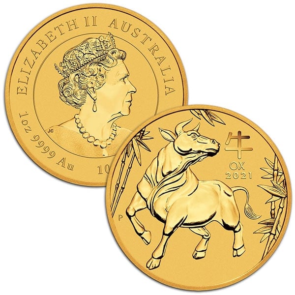 Perth Mint Lunar Series - 2021 Year of the Ox, 1 Oz .9999 Gold thumbnail