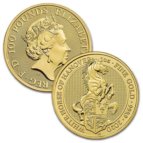 Queen's Beast White Horse - 1 oz .9999 Pure GOLD