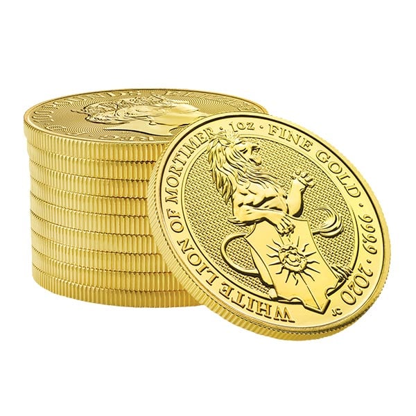 Queen's Beast White Lion - 1 oz .9999 Pure GOLD