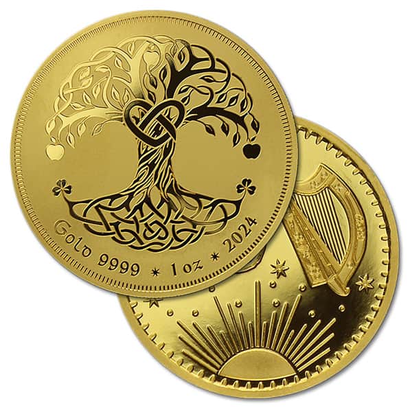 2024 Ireland Tree of Life - 1 Oz Gold Round .9999 Pure