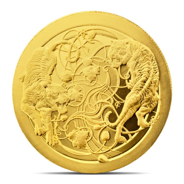 AgaBullion Tiger Gold 1 Troy Oz Round - .9999 Pure