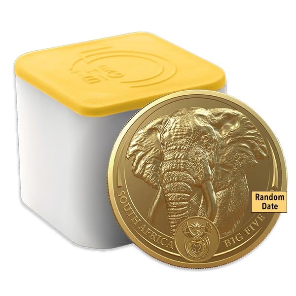 South African Big Five Elephant - 1 Troy Oz .9999 Gold