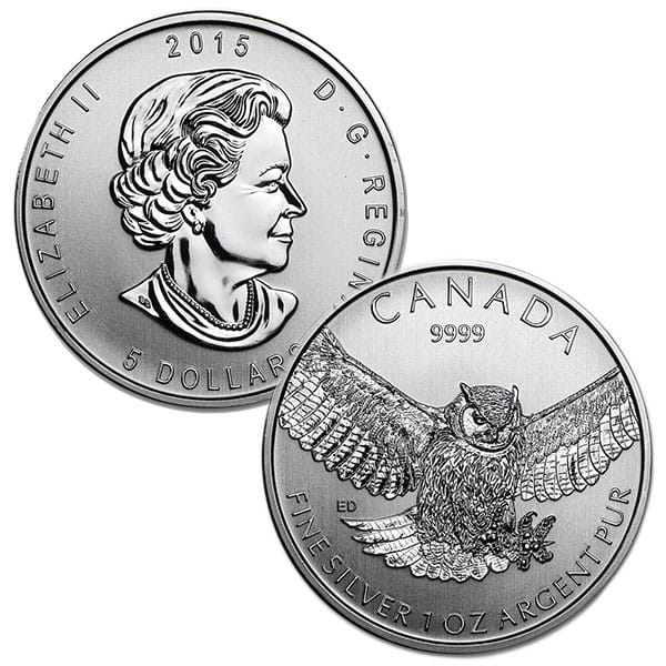 1 Oz Great Horned Owl Birds of Prey Series thumbnail