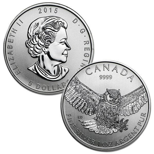 1 Oz Great Horned Owl Birds of Prey Series