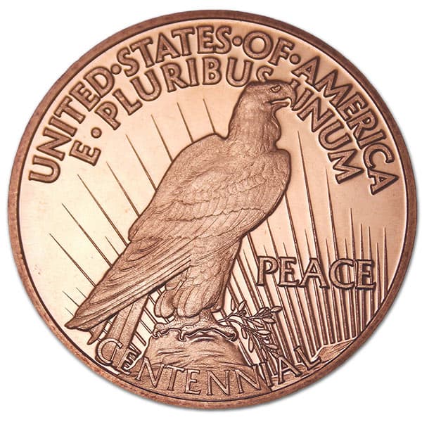 Eagle Reverse    #54 1 oz Copper Rounds RUDOLPH THE RED NOSED REINDEED 