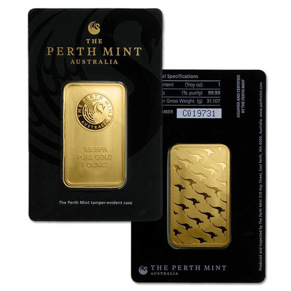 Perth Mint Gold Bar, 1 Troy Oz, .9999 Pure