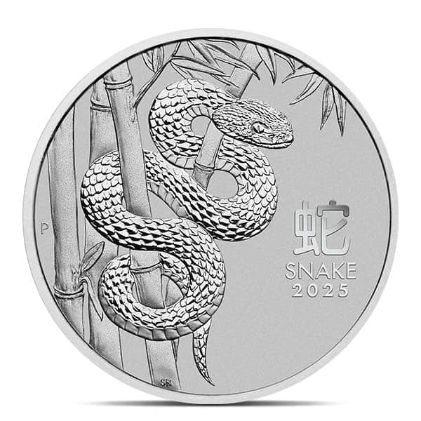 Perth Mint Lunar Series - 2025 Year of the Snake, 1 Oz .9995 Platinum