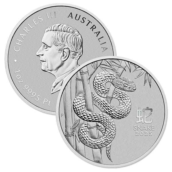 Perth Mint Lunar Series - 2025 Year of the Snake, 1 Oz .9995 Platinum