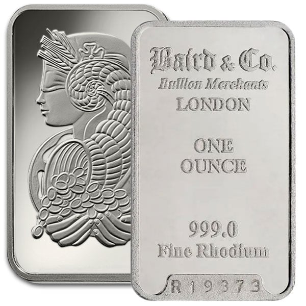 1 Oz Rhodium Bars