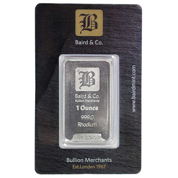 1 Oz Rhodium Bars