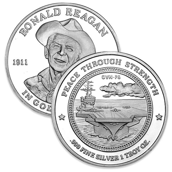 Ronald Reagan - .999 Pure Silver 1 oz Round thumbnail