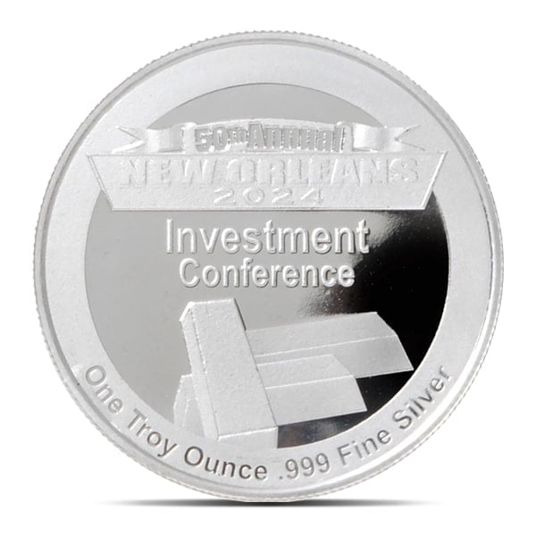 50th Anniversary New Orleans Conference Silver Round – 1 Troy Ounce, .999 Pure