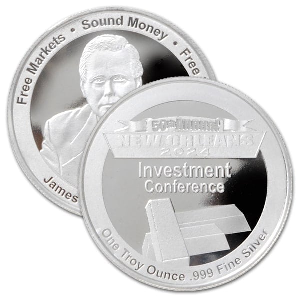 50th Anniversary New Orleans Conference Silver Round – 1 Troy Ounce, .999 Pure
