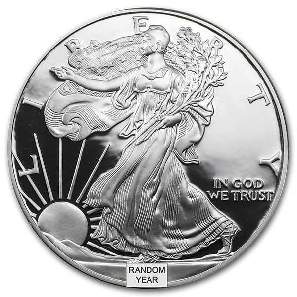 American Silver Eagle Proof Coins - 1 Troy Oz .999 Pure (Random Years) thumbnail