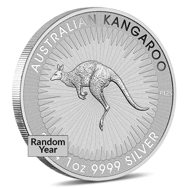 Australian Kangaroo, King Charles III - 1 Troy Oz Silver .9999 Pure (Random Year)