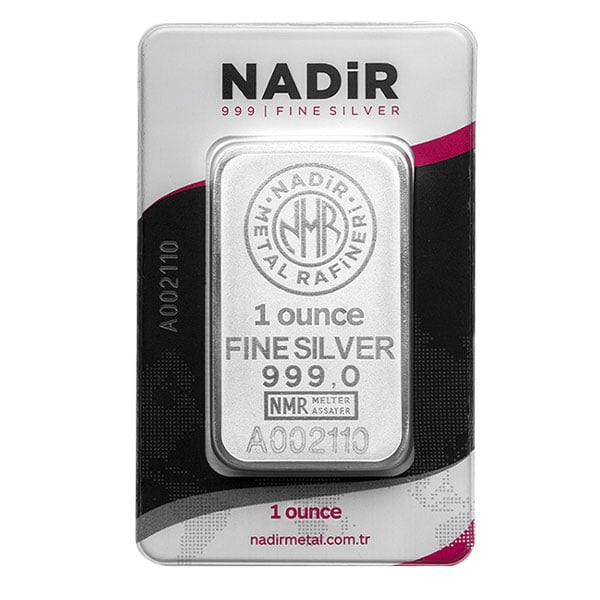 1 Ounce Nadir Silver Bar - With Assay Package, .999 Pure thumbnail