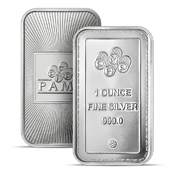 PAMP 1 Troy Ounce Bar, .999 Pure Silver