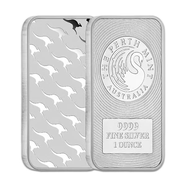 Perth 1 Troy Ounce Bar, .9999 Pure Silver