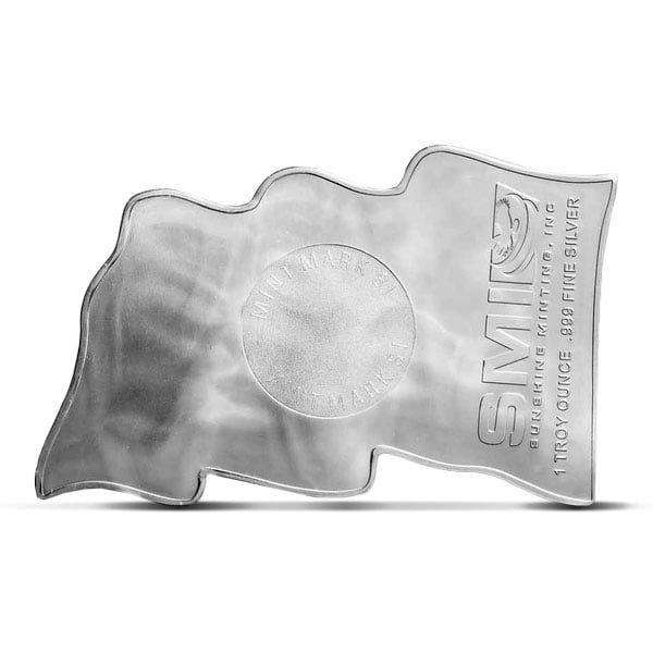 Sunshine American Flag Silver Bar - 1 Troy Oz, .999 Pure