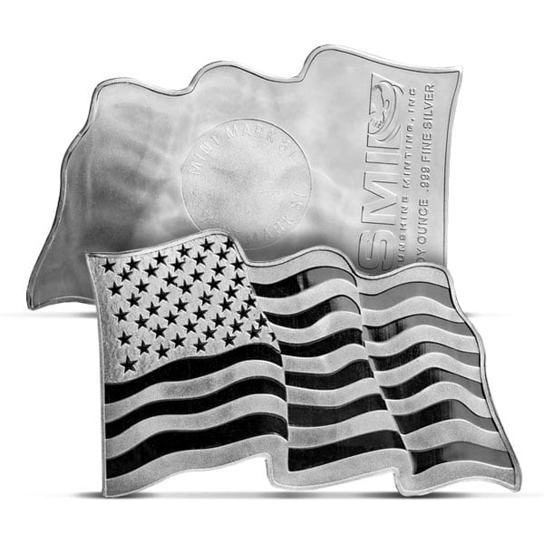 Sunshine American Flag Silver Bar - 1 Troy Oz, .999 Pure