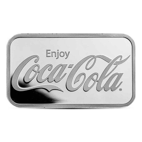 Coca-Cola Silver Bar - 1 Troy Ounce, .999 Pure