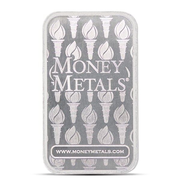 Money Metals Design Silver Bar - 1 Ounce .999 Pure