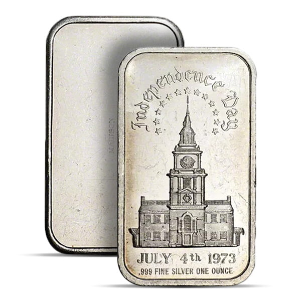 1 Ounce Silver Bar - .999 Pure (Secondary Market)