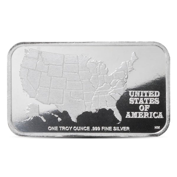 New Mexico State Flag Silver Bar (Colorized) - 1 Troy Ounce, .999 Pure