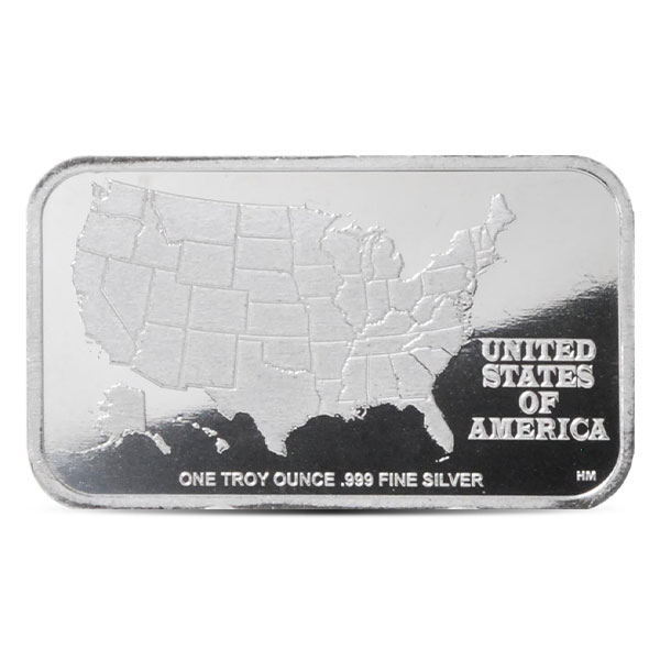 Oregon State Flag Silver Bar (Colorized) - 1 Troy Ounce, .999 Pure