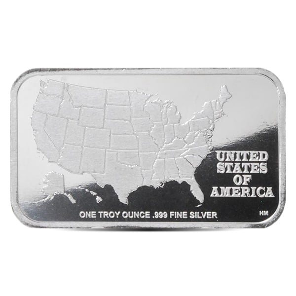 Arizona State Flag Silver Bar (Colorized) - 1 Troy Ounce, .999 Pure