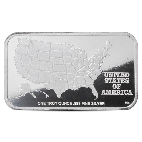 California State Flag Silver Bar (Colorized) - 1 Troy Ounce, .999 Pure