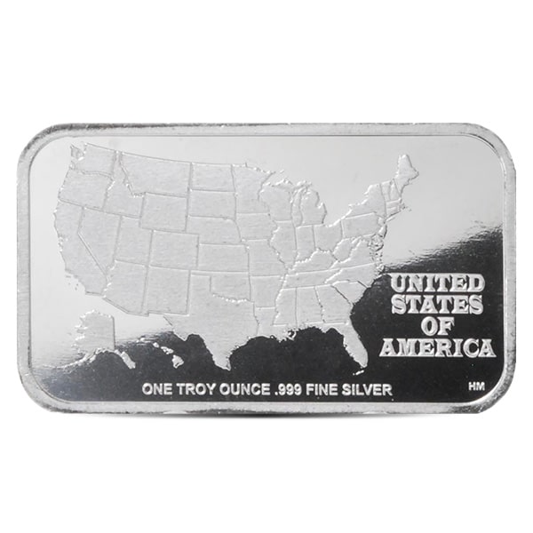 Georgia State Flag Silver Bar (Colorized) - 1 Troy Ounce, .999 Pure