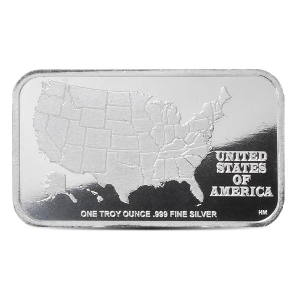 Hawaii State Flag Silver Bar (Colorized) - 1 Troy Ounce, .999 Pure