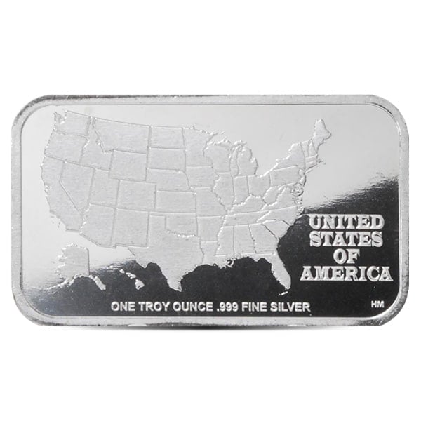 Pennsylvania State Flag Silver Bar (Colorized) - 1 Troy Ounce, .999 Pure