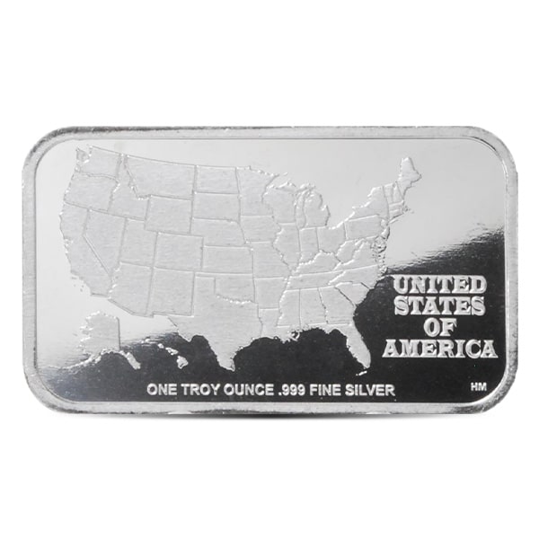 South Carolina State Flag Silver Bar (Colorized) - 1 Troy Ounce, .999 Pure