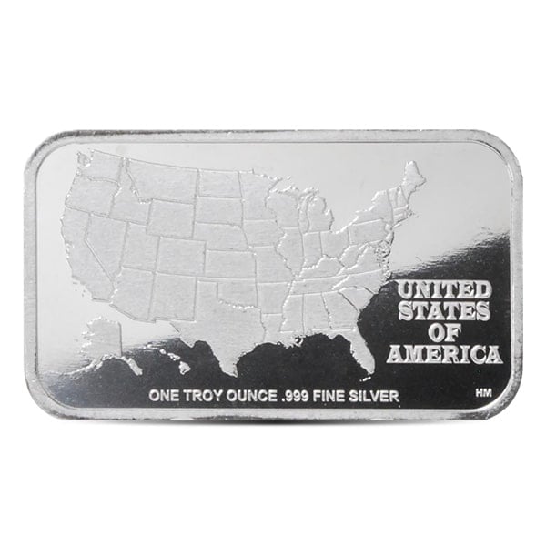 Wyoming State Flag Silver Bar (Colorized) - 1 Troy Ounce, .999 Pure