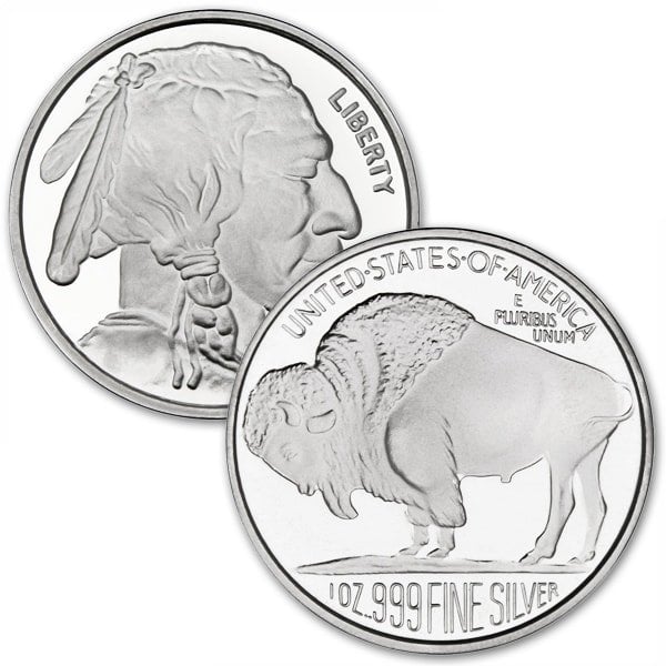 1 Oz Silver Buffalo Round