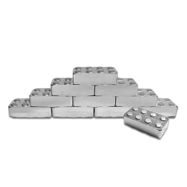 1 Oz Building Block Bar (2 x 4) - .999 Pure Silver