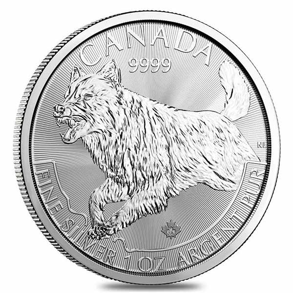 Canadian Predator Series - 2018 WOLF, 1 Troy Oz, .9999 Silver