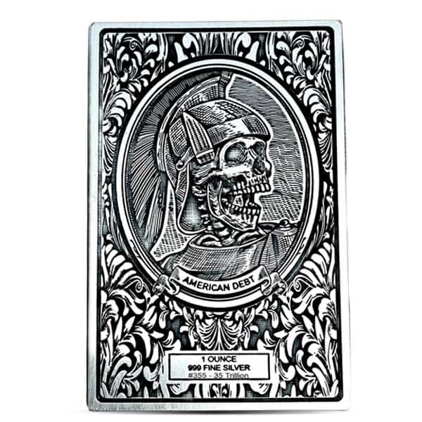 American Debt Silver Card - 1 Troy Ounce, .999 Pure